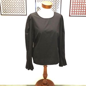 Who What Wear Black Cotton Top Large